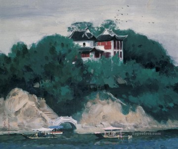 山水の中国の風景 Painting - リバー ランドスケープ ヒル ワイオミング州